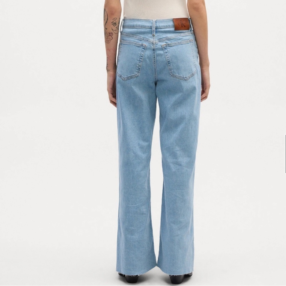 Calvin Klein Women's Light Blue Flare Jeans - Picture 3 of 7